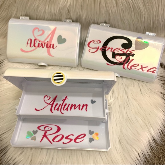 Personalized Make up box with mirror - Picture 4 of 4